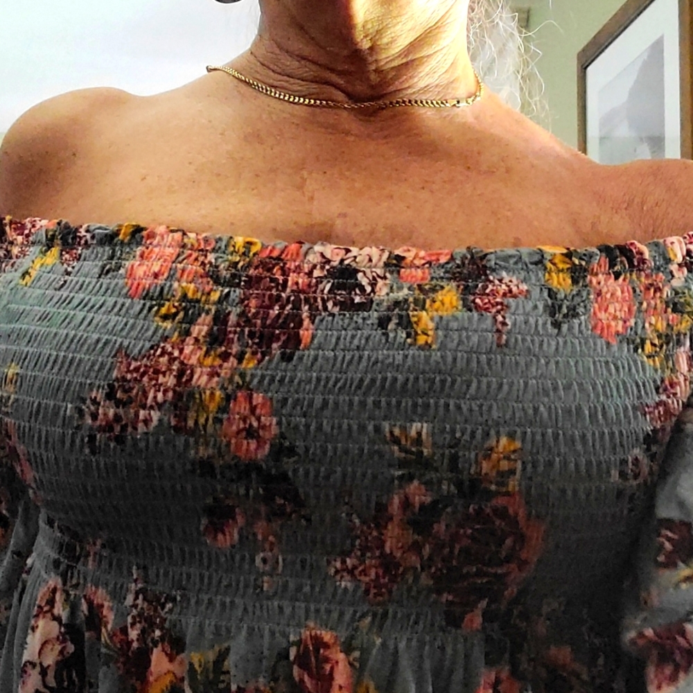 Beautiful off the shoulder soft shirt